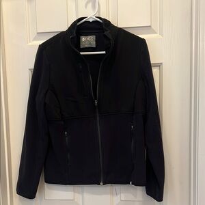 Figs Black Zip-Up Jacket